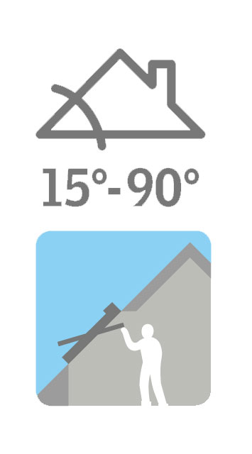 image shows: Centre pivot roof pitch diagram