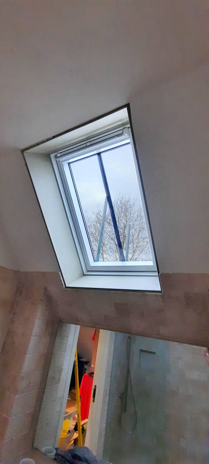 Image of conservation rooflight replacement over shower 003 <h2>2021-10-07 - VELUX® Rooflights: Less Frame, More Light</h2>