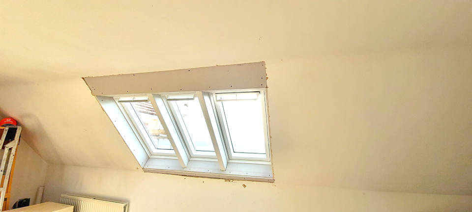 Image of converted attic velux rooflights centre pivot home office 001 <h2>2021-09-24 - Sussex Bungalow Loft Transformation with 2 Velux Windows</h2>